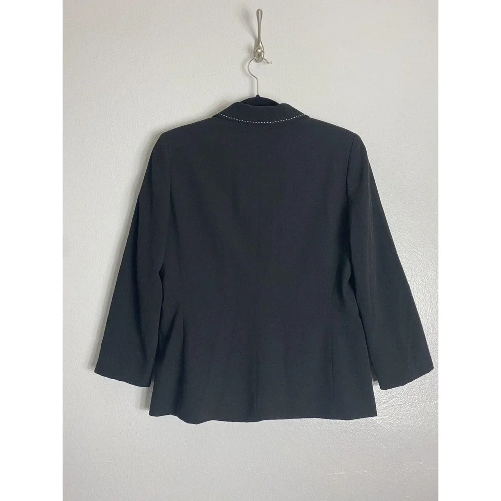 Sag Harbor Black Blazer Women Size 6P Career Workplace